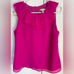 J.Crew Women’s Fuchsia Silk Sleeveless Top